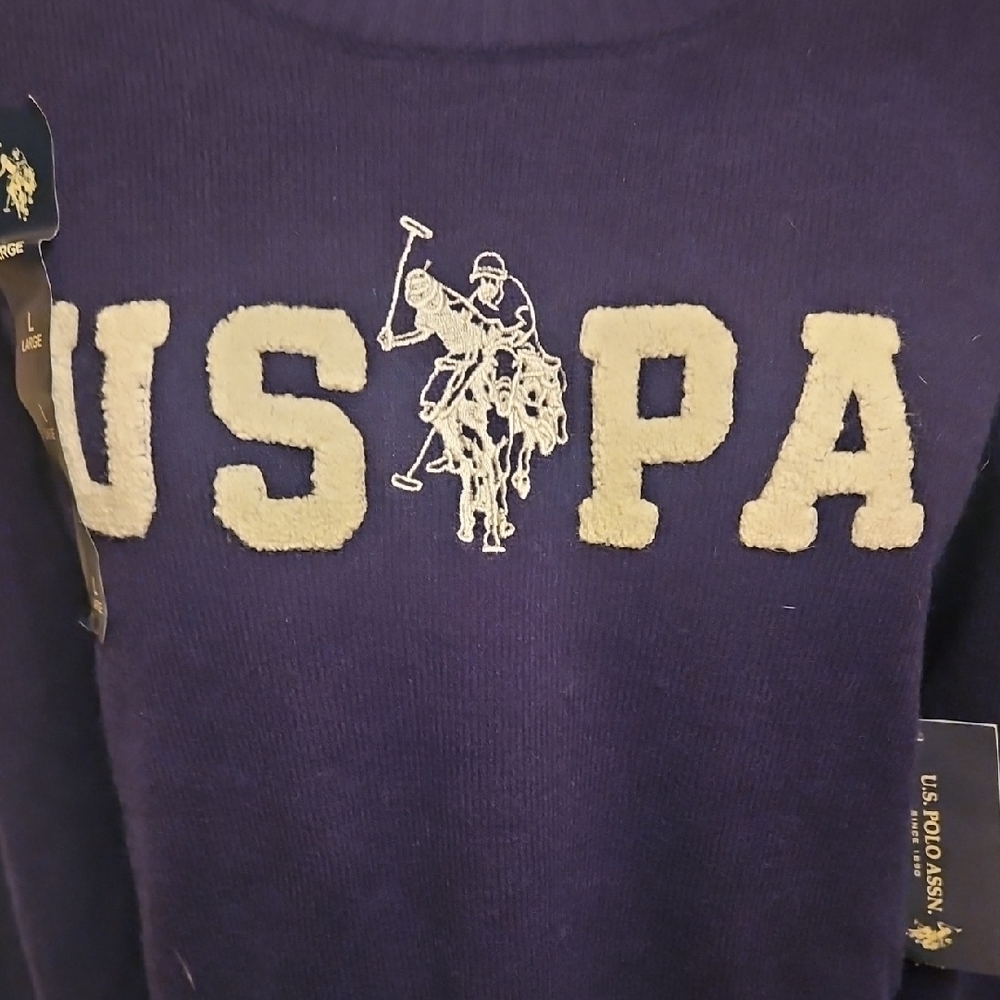 U.S. Polo Assn. Dark Blue Crew Neck Sweater - Picture 3 of 9